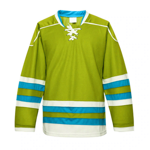 Maillots de hockey sur glace personnalisables avec logo personnalisé 100% polyester Anti-UV et respirant Unisexe Vêtements d'équipe pour adultes - Product Image 1