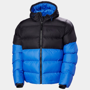 Veste d'hiver en duvet Veste européenne à capuche 100% Polyester col montant rembourré en duvet Vestes d'hiver grande taille pour hommes - Product Image 4