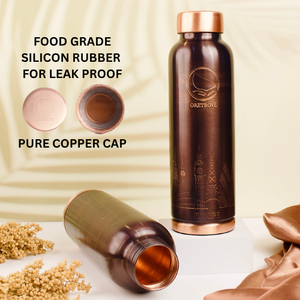 Fait à la main Ayurveda cuivre Direct bouteille à boire étanche prix usine quantité en vrac pour cadeau d'anniversaire d'anniversaire - Product Image 3