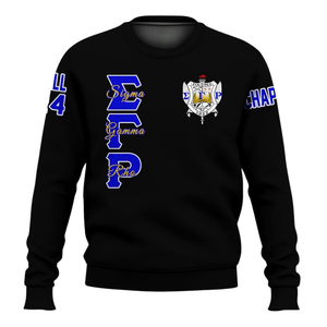 Sudadera de Cuello Redondo Azul y Dorado de Invierno de la Hermandad Sigma Gamma Rho 1922, Ropa Griega, Sudadera de Forro Polar Premium para Mujer - Product Image 1