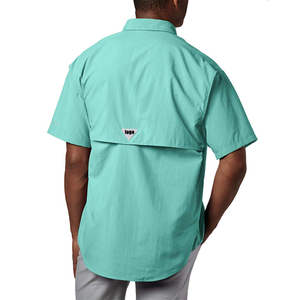Chemise de pêche tactique respirante à manches courtes pour hommes, avec logo personnalisé, protection solaire extérieure, vente en gros - Product Image 2