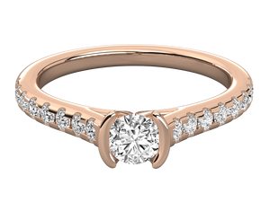 Bague pour femme plaquée or 14 carats, design classique, bague de fiançailles, 1,3 carats, clarté VS, diamant de taille brillant cultivé en laboratoire, certifié IGI - Product Image 4