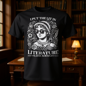 Camiseta de Jane Austen, autora de novelas literarias, con la imagen de la escritora icónica, para uso promocional - Product Image 3