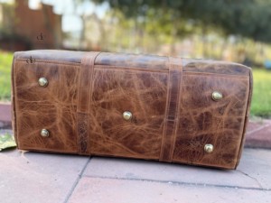 New Designer Crunch Leather <b>Luggage</b> Bags Multi Uses Handmade Bag Unisex Travel Bag Big Size Multi Use Unique Design Handbag - Product Image 3