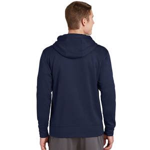 Bleu marine hommes décontracté à capuche en gros coupe-vent pull uni sweats à capuche imperméables hommes sweats à capuche pour hommes - Product Image 2