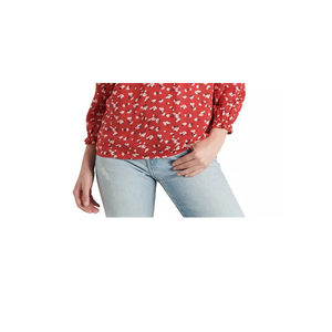 Camicetta da Donna Lucky Brand Gemma con Spalline Arricciate, Stampa Floreale in Raso e Chiffon, Stile Casual con Logo Ricamato, Taglia XL - Product Image 3