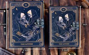 Grimoire diario hechizo libro de sombras vintage cuero diario bruja diario cráneo amante regalo - Product Image 3