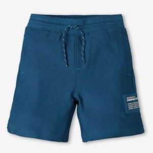 Ensemble short pour enfants garçons vêtements de vacances d'été avec couleur unie manches courtes col texturé en gros - Product Image 2