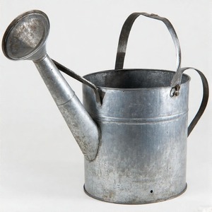 Elegante regadera recubierta de zinc con sutil patrón acanalado, diseñada para agregar encanto a cualquier espacio verde o jardín interior - Product Image 5