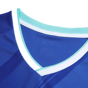 En color azul, tu propio logotipo, ropa deportiva, camiseta de fútbol de entrenamiento, camisetas de fútbol, conjunto de uniforme de ropa de fútbol de calidad personalizada - Product Image 6