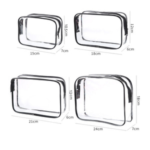 Ecofriendly Packaging <strong>Women</strong> Wholesale Custom <strong>Washbag</strong> Travel Cosmetic Bag Transparent Logo - Product Image 4