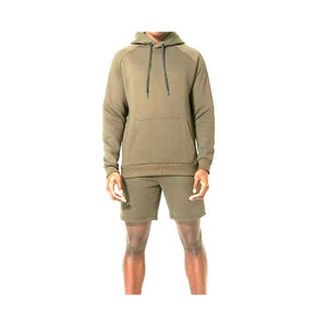 ชุดกางเกงขาสั้นมีฮู้ดสำหรับผู้ชายชุดวิ่งจ๊อกกิ้งผ้าคอตตอนสินค้าออกใหม่ปี2025 - Product Image 5