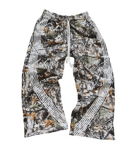 Pantalons de chasse décontractés pour hommes, de haute qualité, coupe droite, surdimensionnés, en coton rayé camouflage, personnalisables - Product Image 1