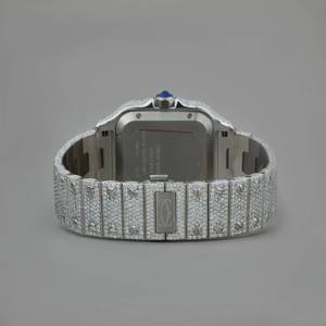 Mouvement automatique Hip-Hop clouté entièrement glacé à cadran romain arc-en-ciel en diamant Moissanite VVS très exigeant pour les professionnels - Product Image 4