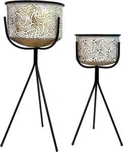 Jardinière de style luxueux avec support Look de luxe attrayant Le design urbain convient à tout bureau de salle à manger de décoration intérieure - Product Image 6