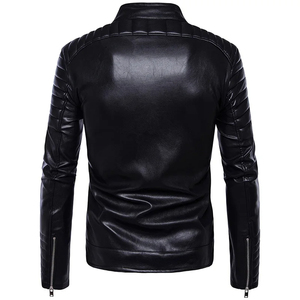 OEM Wholesale Custom logo <b>Heat</b> Transfer logo Design Leather <b>Jacket</b> Best Quality Customized Winter Casual Fashion Leather <b>Jackets</b> - Product Image 2