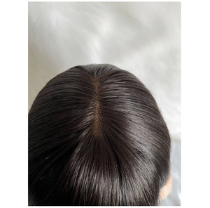 Perruque de cheveux chinois vierges de couleur naturelle en vrac droite sans colle de luxe produits de soin en gros avec dentelle transparente - Product Image 5