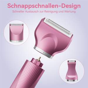 Kit de Afeitadora Eléctrica 3 en 1 Recargable por USB-C, Afeitadora Íntima Húmeda y Seca para Mujer, Línea del Bikini, Axilas, Piernas, Triple Cuchilla - Product Image 2