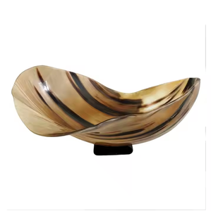 Bol décoratif artisanal en corne, résistant à l'eau, couleur naturelle, idéal pour les assaisonnements, les boissons, cadeau d'affaires, ZEHRA INDUSTRIES - Product Image 1