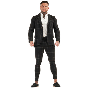 GINGTTO OEM Sports <strong>Blazer</strong> Jacket Business Formal <strong>Tweed</strong> Slim Fit <strong>Men's</strong> Wedding Suits for <strong>Men</strong> - Product Image 1