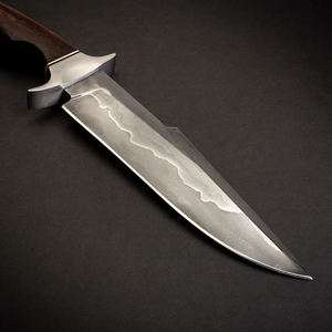 Cuchillo de caza hecho a mano personalizado Material de hoja San Mai Acero con mango de madera Funda de cuero OEM Soporte personalizado para bricolaje. - Product Image 4