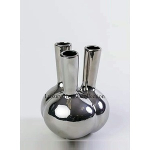 Fancy Latest Design Fancy Artificial Flower Planters and <b>Vase</b> Silver Color Flowers Storage and Display <b>Stand</b> or <b>Vase</b> From India - Product Image 4