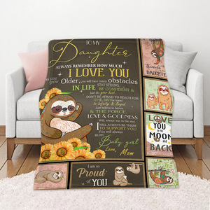 Love Message Print Flannel <b>Throw</b> <b>Blanket</b> Soft Fleece Sofa <b>Couch</b> <b>Blanket</b> Wholesale - Product Image 6