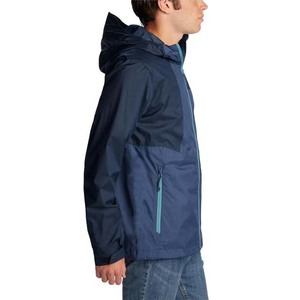 Veste coupe-vent à fermeture éclair Vêtements pour hommes Manteau de pluie à capuche Imperméable décontracté High Street Style Polyester Logo personnalisé Vestes de pluie - Product Image 4