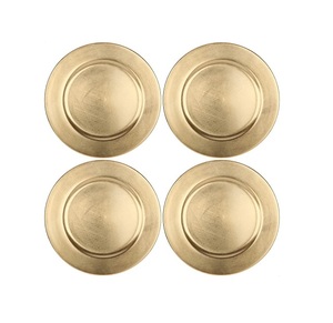 Plato de Presentación Redondo de Metal con Acabado Dorado para el Hogar y Bodas, Vajilla para Servir la Cena - Product Image 5