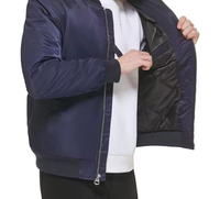 Blouson Aviateur Homme Haute Qualité Personnalisé OEM Léger Chaud Imperméable en Polyester Coupe-Vent Style Pilote Col Montant Hiver