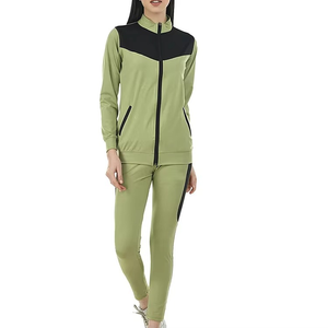 Survêtement pour femme 100% coton, couleur unie, respirant, pour vêtements d'extérieur d'hiver, faible MOQ, imprimé avec des strass - Product Image 1