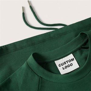 T-shirt personnalisé sérigraphié pour hommes, poids lourd 230gsm 100% coton et polyester, style de rue, style uni - Product Image 5