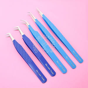 Pince à épiler professionnelle en fibre de cils pour extensions de cils éventail pour application d'outil de cils russes pointe pointue - Product Image 5