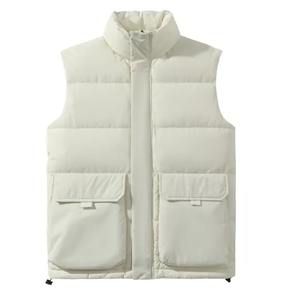 Chaleco de invierno OEM personalizado de fábrica al por mayor chaqueta acolchada de poliéster 100% para hombres y mujeres diseño de cremallera sin mangas - Product Image 1