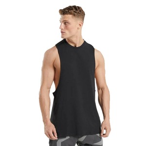 Débardeur côtelé de haute qualité personnalisé en gros pour hommes avec décoration imprimée pour l'entraînement - Product Image 3