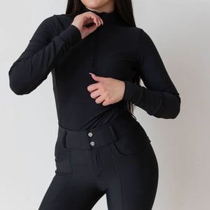 Camiseta Premium para Montar a Caballo para Mujer, Ajuste Elástico, Deportiva, Absorbe la Humedad, Manga Larga, para Práctica Ecuestre - Product Image 5