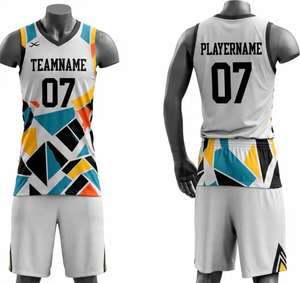 Nouveauté 2026 : Ensembles d'uniformes de basketball personnalisés en gros, 100 % polyester, séchage rapide, impression par sublimation, logo d'équipe pour hommes – Vente en ligne - Product Image 5
