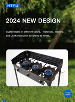 Cuisinière à gaz 3 brûleurs Cuisine d'extérieur Table de camping 3 brûleurs Chine avec pare-brise