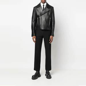 Vêtements décontractés pour hommes Veste de motard en cuir Veste de motard en cuir imperméable à l'eau pour hommes - Product Image 2