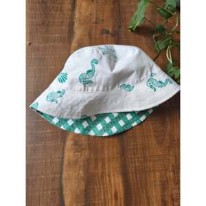 Sombrero de Pescador de Popelina 100% Algodón con Bordado 3D de Tesoros Marinos, Lazos y Rayas Impresos Personalizados, Doble Cara, Unisex, para Pesca - Product Image 2