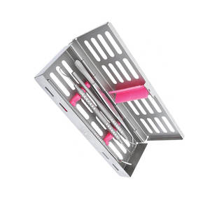 4 Piezas de Instrumentos Dentales Manuales de Resina con Puntas Azules, Herramientas de Restauración Cosmética, Limpieza y Obturación con Casete de SurgiRight - Product Image 2