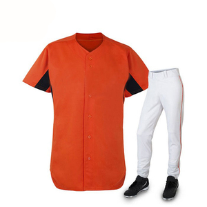 Custom Logo <b>Baseball</b> Uniform <b>Set</b> Adults 100% Polyester Breathable Anti-Bacterial Quick Dry Low MOQ 10 <b>Sets</b> Cheap Price - Product Image 2