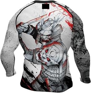 Brazilian Jiu Jitsu Boxing Rash Guard Set MMA Gym Ropa de compresión con diseño de sublimación personalizado BJJ Boxing Shorts - Product Image 3