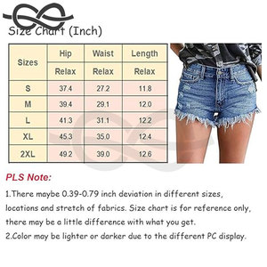 Pantalones Cortos Vaqueros Elásticos de Cintura Media con Volantes para Mujer, Transpirables, Lavados, Estilo Casual de Verano, los Más Vendidos, Precio de Fábrica al Por Mayor - Product Image 2