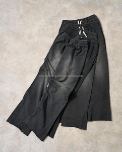 Acid Wash Sun Faded Flared Pantalones de chándal y Sudadera con capucha Conjunto de chándal de algodón transpirable Unisex Jogging Acid Wash Custom Logo Chándal - Product Image 5