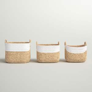 Lightweight Handmade Woven Water Hyacinth <b>Basket</b> Wholesale Supplier Seagrass <b>Toy</b> Organizer Sustainable Vietnam - Product Image 2