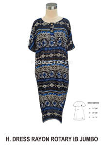 Daster Modest Summer Rayon Woven Ropa de dormir para mujeres Todos los tamaños Vestidos de noche de moda Indonesia - Product Image 2