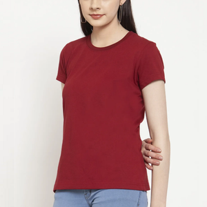 เสื้อยืดผู้หญิงคอกลมแขนสั้นผ้าฝ้ายสีพื้นแบบหลวมๆ น่ารัก สไตล์ใหม่สำหรับฤดูร้อน เป็นมิตรต่อสิ่งแวดล้อม ใส่ได้ทุกโอกาส เหมาะสำหรับใส่เป็นเสื้อตัวใน - Product Image 3