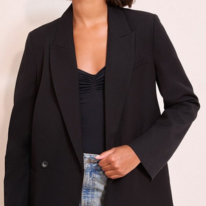Manteau long en laine élégant pour femme, fabriqué en usine, écologique et chaud, avec ceinture, coupe-vent, idéal pour l'automne/hiver - Product Image 2