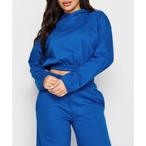 เสื้อครอปมีฮู้ดถักสำหรับผู้หญิงชุดแฟชั่นแนวสตรีททันสมัยใส่สบายใส่ได้ทุกฤดู - Product Image 3